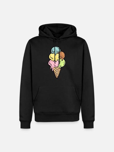 Eiswaffel - Männer Premium Bio Hoodie -