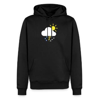 Heute gewesen - Männer Premium Bio Hoodie - Schwarz - Vorne - Nico (187cm)