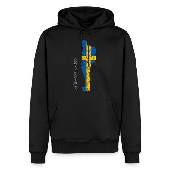 Schweden Sverige Schwedisch Flagge Wander Geschenk - Männer Premium Bio Hoodie - Schwarz - Vorne - Nico (187cm)