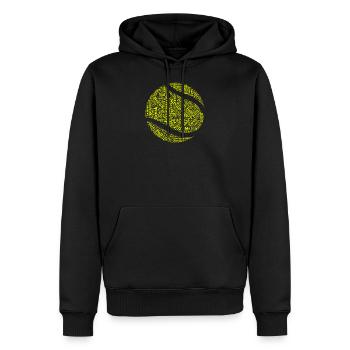 Tennis de tennis - Sweat à capuche Premium bio Homme - noir - Devant - Nico (187cm)