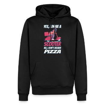 Roller Mofa Moped Scooter Rider Motorcycle Gift - Men’s Premium Organic Hoodie - black - Front - Nico (187cm)