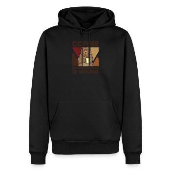 Coffee Because Murder Is Wrong - Men’s Premium Organic Hoodie - black - Front - Nico (187cm)