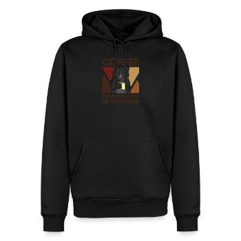 Kaffee Weil Mord Falsch Ist - Männer Premium Bio Hoodie - Schwarz - Vorne - Nico (187cm)