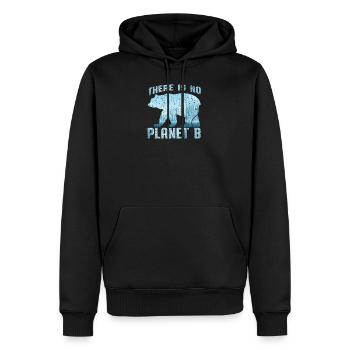 No Planet B - Männer Premium Bio Hoodie - Schwarz - Vorne - Nico (187cm)