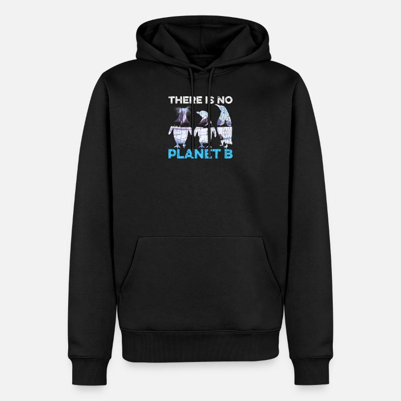 No Planet B - Männer Premium Bio Hoodie - Schwarz