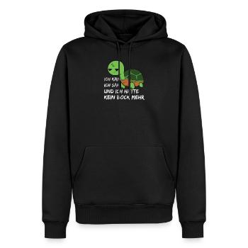 Ich kam sah und hatte direkt kein Bock mehr Schild - Männer Premium Bio Hoodie - Schwarz - Vorne - Nico (187cm)
