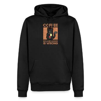 Coffee Because Murder Is Wrong - Sweat à capuche Premium bio Homme - noir - Devant - Nico (187cm)