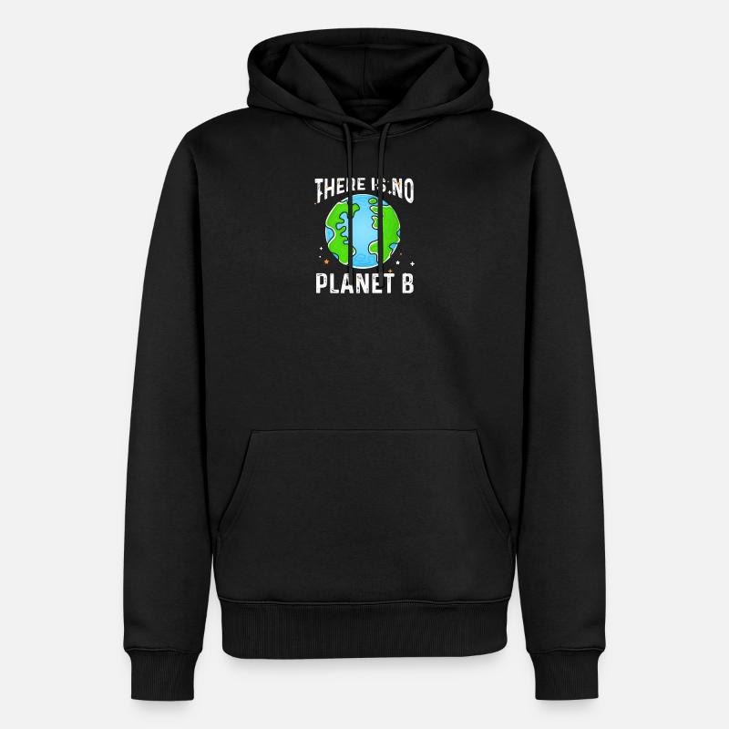 No Planet B - Männer Premium Bio Hoodie - Schwarz