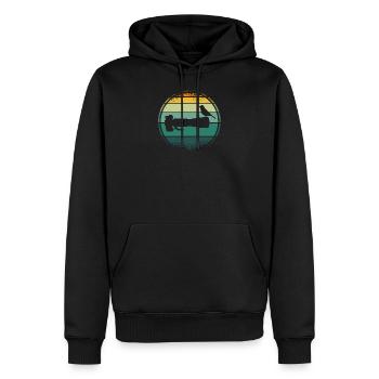 Photographie de nature | Long objectif | Oiseau avant la - Sweat à capuche Premium bio Homme - noir - Devant - Nico (187cm)