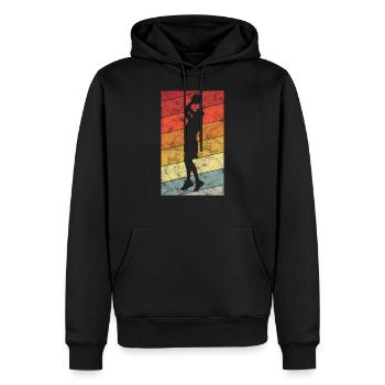 Basketteur basket-ball basketteur - Sweat à capuche Premium bio Homme - noir - Devant - Nico (187cm)