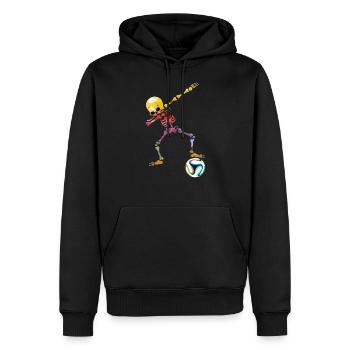 Fußball Mann Soccer Jungs Torwart outfit Bolzen - Männer Premium Bio Hoodie - Schwarz - Vorne - Nico (187cm)