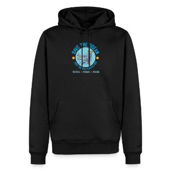 Save the Ocean for Planet A - Sweat à capuche Premium bio Homme - noir - Devant - Nico (187cm)