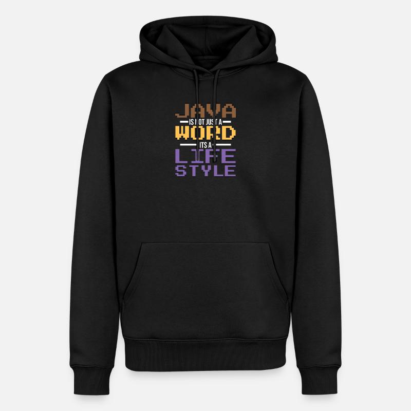Java Developer - Sweat à capuche Premium bio Homme - noir