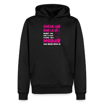 Cochlear Implant Mother Support Awareness Hearing - Männer Premium Bio Hoodie - Schwarz - Vorne - Nico (187cm)
