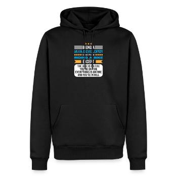 Java Developer - Sweat à capuche Premium bio Homme - noir - Devant - Nico (187cm)