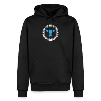 Save the Ocean - Sweat à capuche Premium bio Homme - noir - Devant - Nico (187cm)