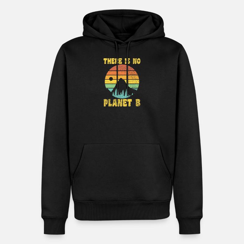 THERE IS NO PLANET B - Männer Premium Bio Hoodie - Schwarz