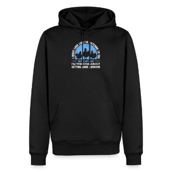Chicken Chicken Farmer Farm Dicton amusant - Sweat à capuche Premium bio Homme - noir - Devant - Nico (187cm)
