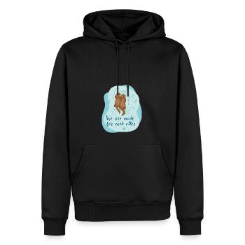 Nous sommes faits pour chaque loutre - Sweat à capuche Premium bio Homme - noir - Devant - Nico (187cm)
