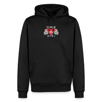 Je brisaient MON JEU POUR VOUS VALENTINE VALENTINE - Sweat à capuche Premium bio Homme - noir - Devant - Nico (187cm)