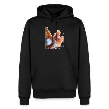 Eichhörnchen Aquarelldesign - Männer Premium Bio Hoodie - Schwarz - Vorne - Nico (187cm)