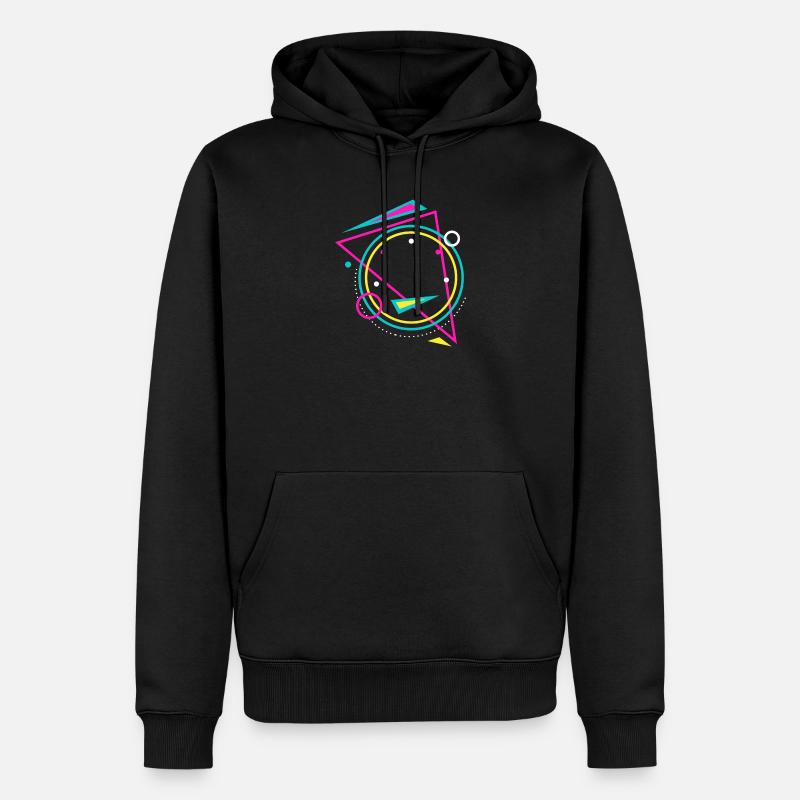 géométrie - Sweat à capuche Premium bio Homme - noir