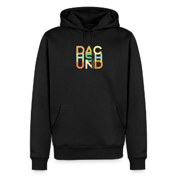 Dackelhund Hund Bunt - Männer Premium Bio Hoodie - Schwarz - Vorne - Nico (187cm)