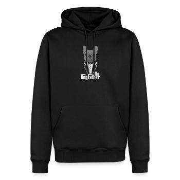 The Dogfather French Bulldog Dad Frenchie Papa Tee - Männer Premium Bio Hoodie - Schwarz - Vorne - Nico (187cm)
