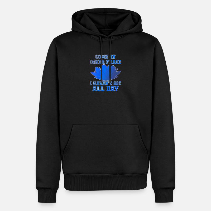 Yoga - Männer Premium Bio Hoodie - Schwarz