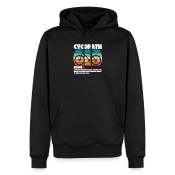 VTT - Cycopath Noun - Sweat à capuche Premium bio Homme - noir - Devant - Nico (187cm)