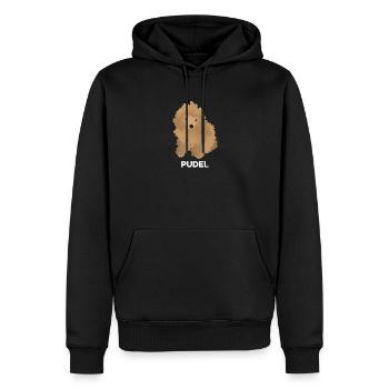 Pudel Welpe - Männer Premium Bio Hoodie - Schwarz - Vorne - Nico (187cm)