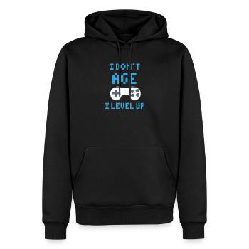 Gaming - Sweat à capuche Premium bio Homme - noir - Devant - Nico (187cm)
