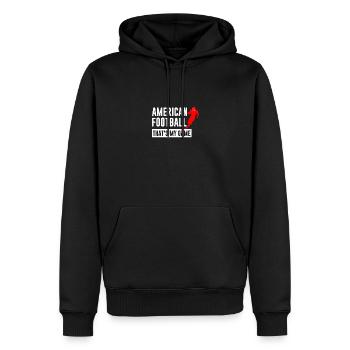 American Football - this is my game - Men’s Premium Organic Hoodie - black - Front - Nico (187cm)