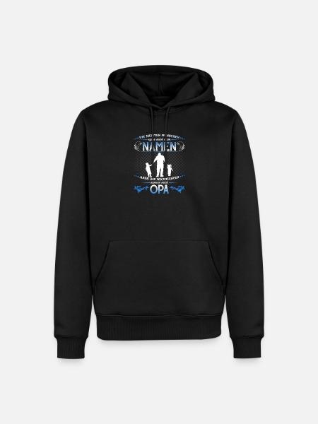 Opa Enkel T-Shirt Die Wichtigsten nennen mich OPA - Männer Premium Bio Hoodie - Schwarz