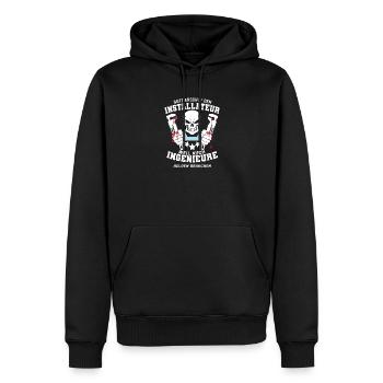 Chemise d’installateur Dieu a créé l’installateur - Sweat à capuche Premium bio Homme - noir - Devant - Nico (187cm)