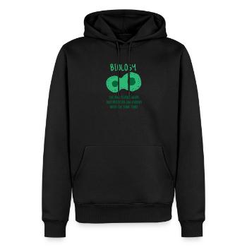 Biologie biologiste science cadeau d'écologie - Sweat à capuche Premium bio Homme - noir - Devant - Nico (187cm)