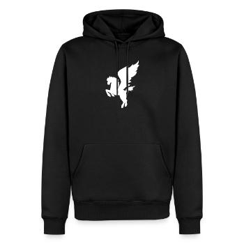 Pegasus Cheval volaille Mythologie grecque - Sweat à capuche Premium bio Homme - noir - Devant - Nico (187cm)