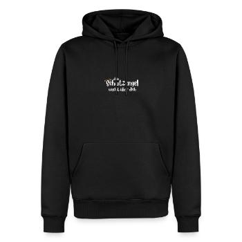 Dein Schutzengel wacht über dich - Baby - Kind - Männer Premium Bio Hoodie - Schwarz - Vorne - Nico (187cm)