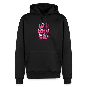 Professeur de mathématiques Étudiant en mathématiques - Sweat à capuche Premium bio Homme - noir - Devant - Nico (187cm)