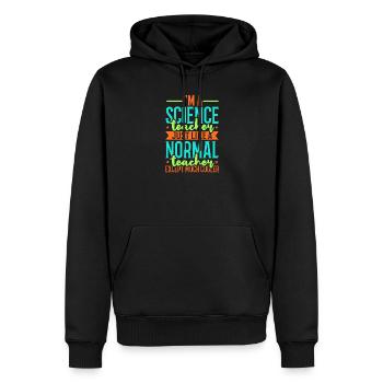 Science - Sweat à capuche Premium bio Homme - noir - Devant - Nico (187cm)