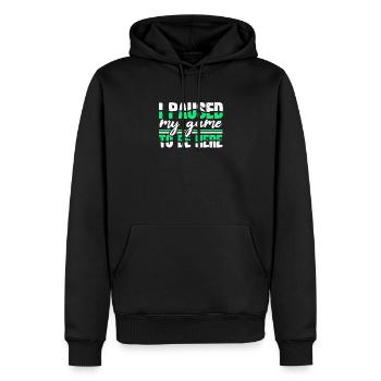 Jeux vidéo - Sweat à capuche Premium bio Homme - noir - Devant - Nico (187cm)