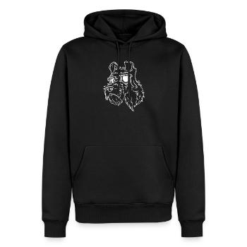 Schnauzer - Men’s Premium Organic Hoodie - black - Front - Nico (187cm)