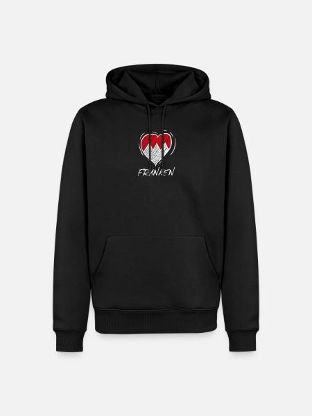 FRANKEN Frankenwappen Love wappen - Männer Premium Bio Hoodie - Schwarz