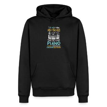Klavierspieler Pianist Musiker Musik Keyboard - Männer Premium Bio Hoodie - Schwarz - Vorne - Nico (187cm)