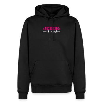 Codierung Programmierung Informatik - Männer Premium Bio Hoodie - Schwarz - Vorne - Nico (187cm)