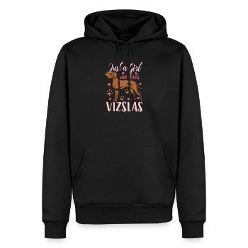 Vizsla - Sweat à capuche Premium bio Homme - noir - Devant - Nico (187cm)
