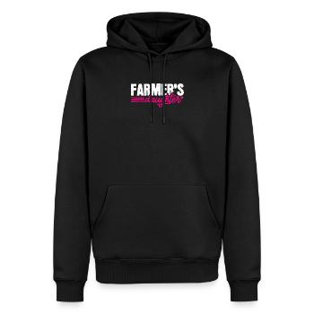 Bauern Tochter Landwirt - Männer Premium Bio Hoodie - Schwarz - Vorne - Nico (187cm)