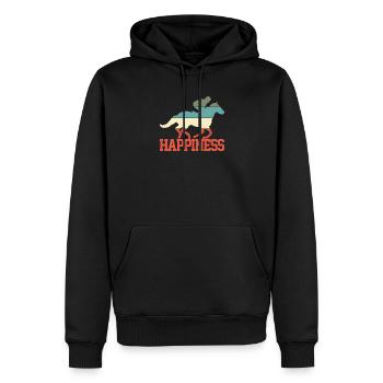 Pferd Reiten Reiter - Männer Premium Bio Hoodie - Schwarz - Vorne - Nico (187cm)
