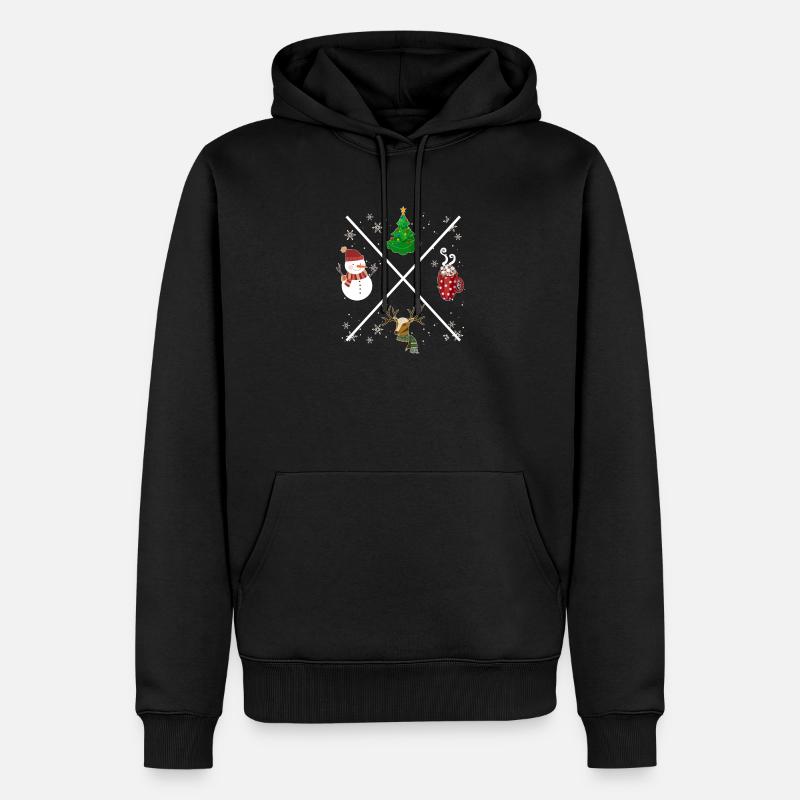 Weihnachts X - Männer Premium Bio Hoodie - Schwarz
