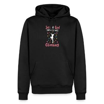 Wandklettern Bouldering - Männer Premium Bio Hoodie - Schwarz - Vorne - Nico (187cm)